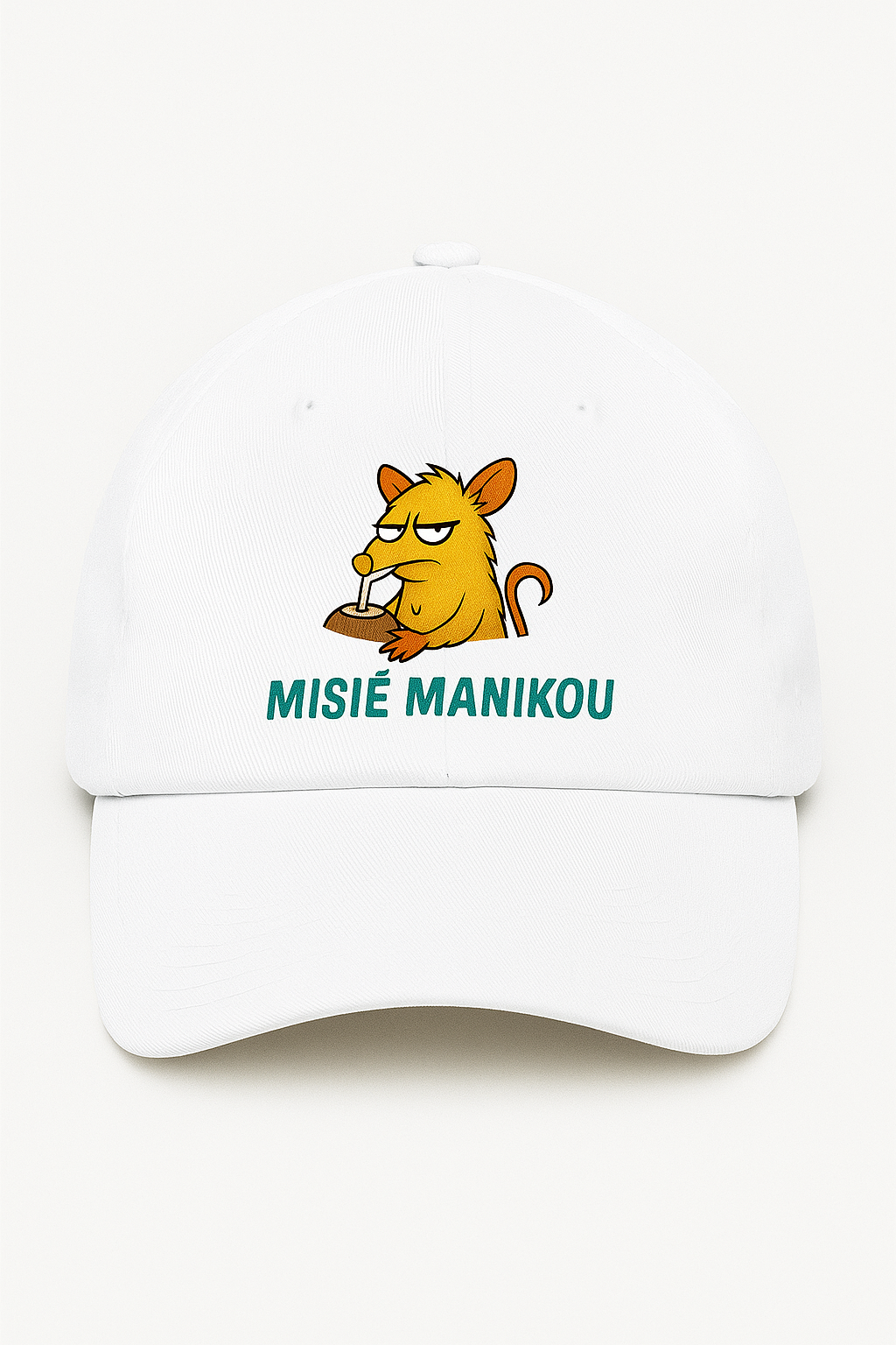 Misié Manikou Casquette Baseball Blanche