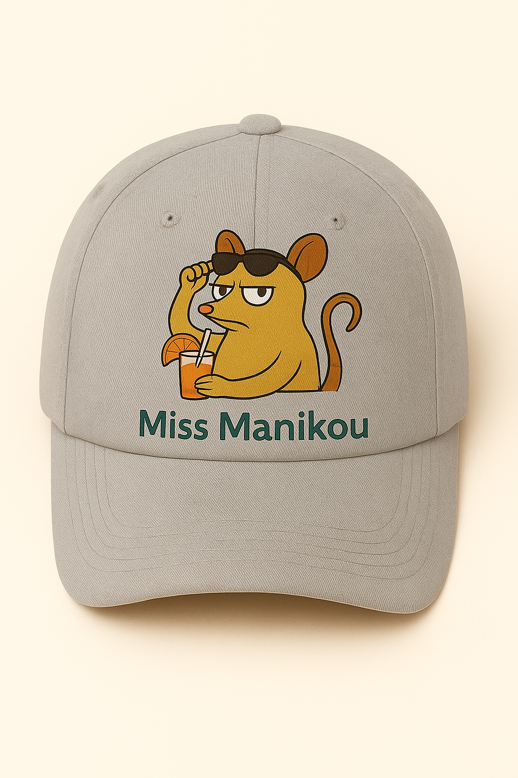 Miss Manikou Casquette Baseball Grise